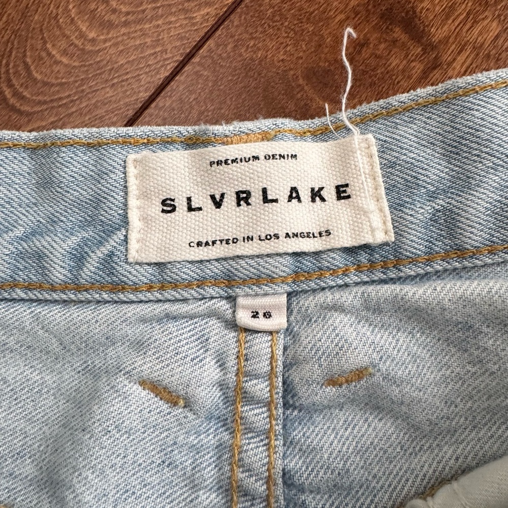 SLVRLAKE High-Rise Cropped Straight Leg Jeans | Size 26 (S) | 100% Cotton - Picture 2 of 4